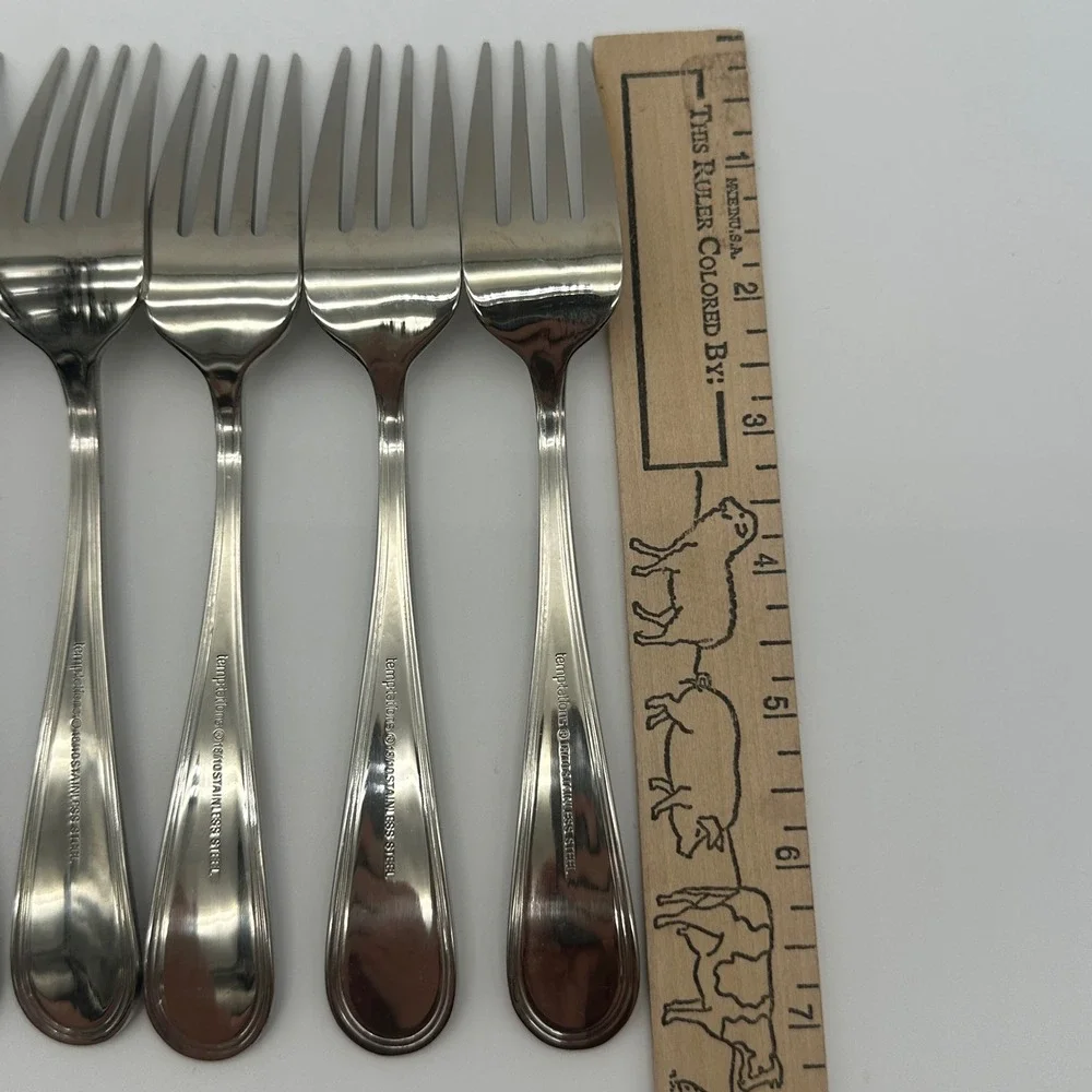 Temp-tations 18/10 Stainless Steel Pumpkin Fall Harvest Salad Fork Set of 6